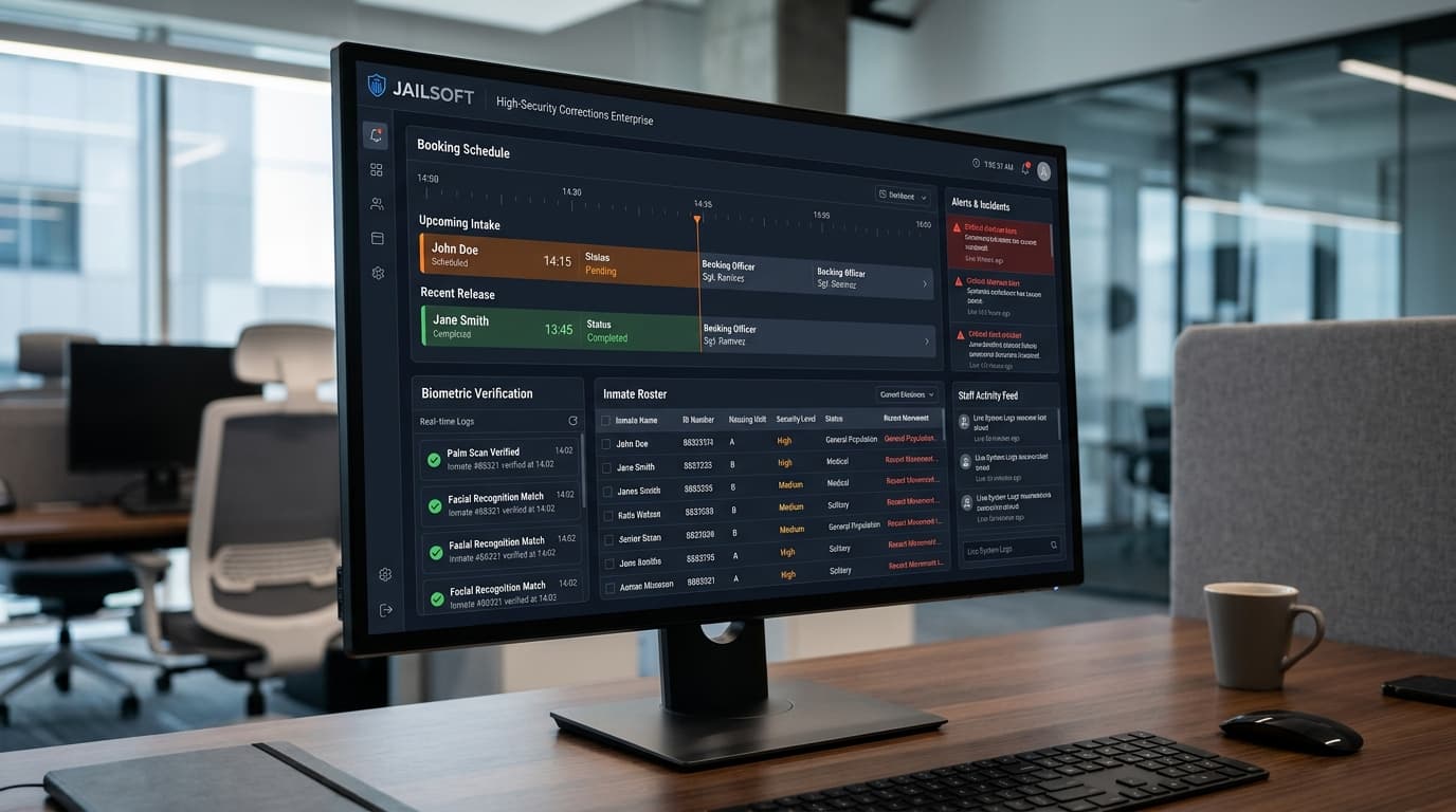 Jailsoft Enterprise Core Dashboard Showcase
